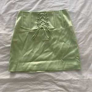 SCARLET Corset Mini Skirt - Pistachio Green Size SMALL